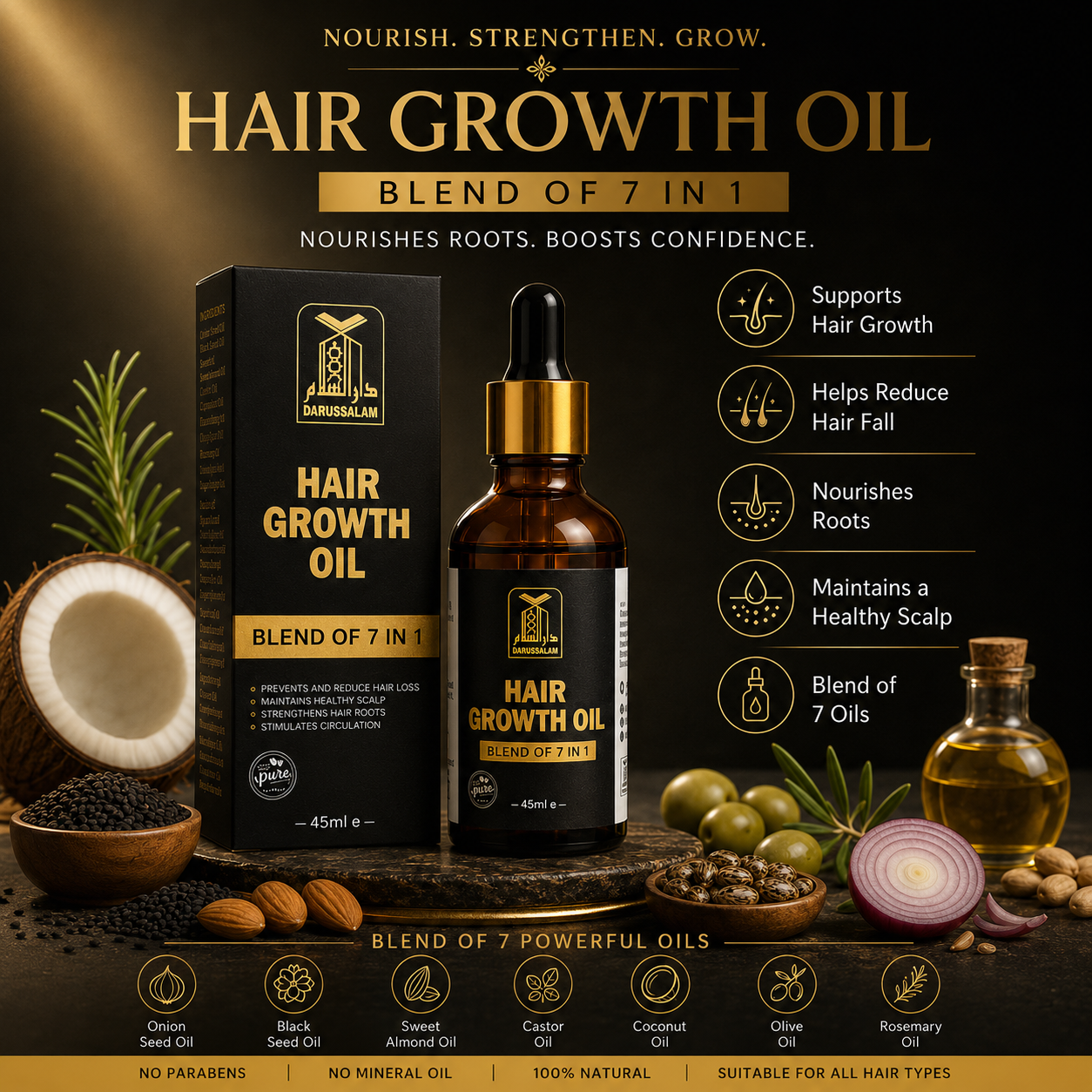 Hair growth oil ( Blend of 7 in 1) 45ml