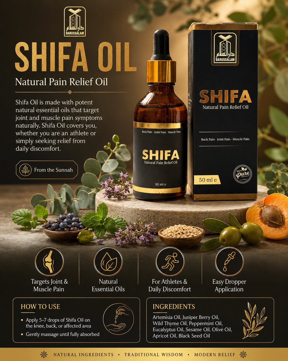 SHIFA OIL (Natural Pain Relief Oil) 50Ml