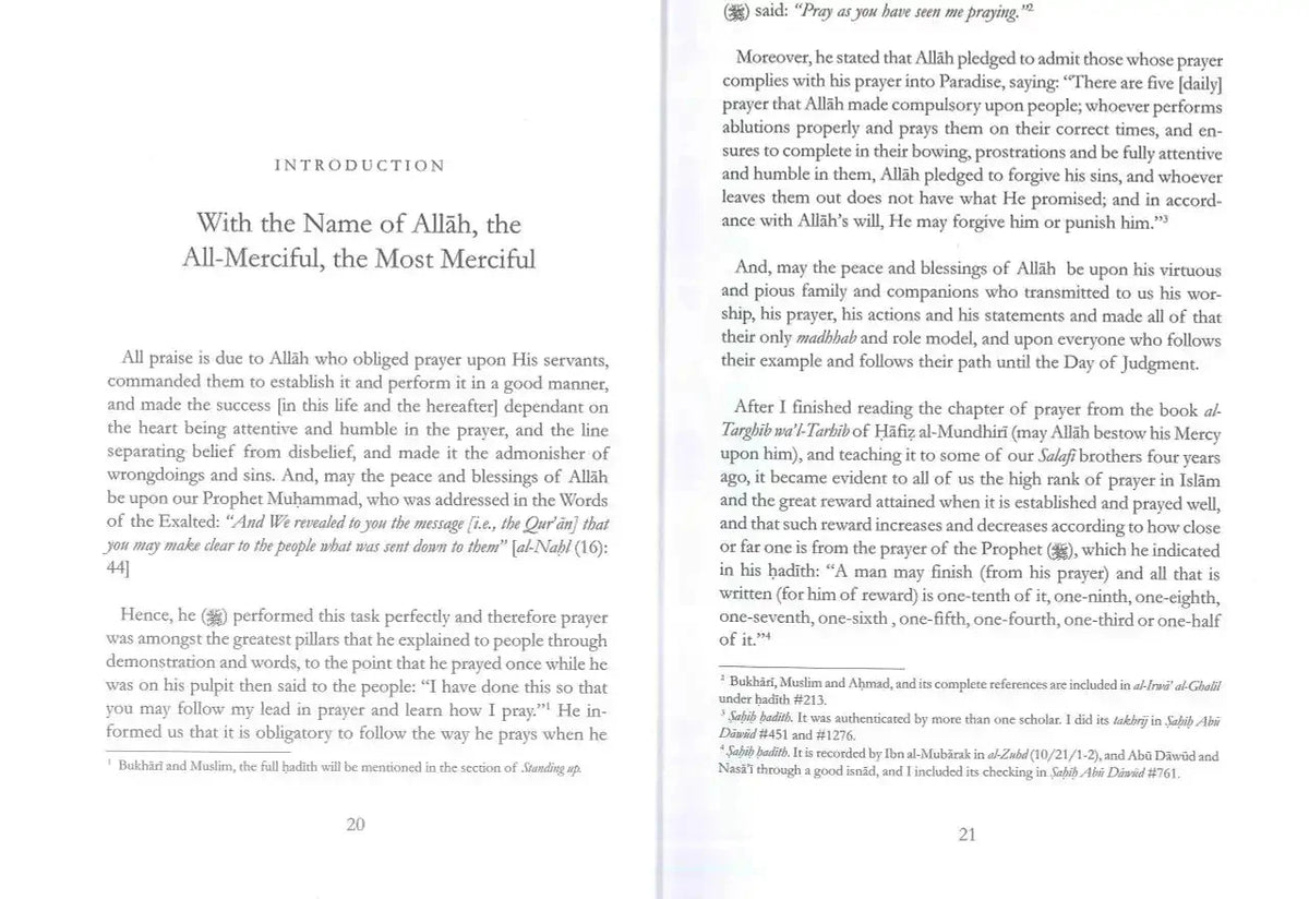Description of the Prophets Prayer - Darussalam