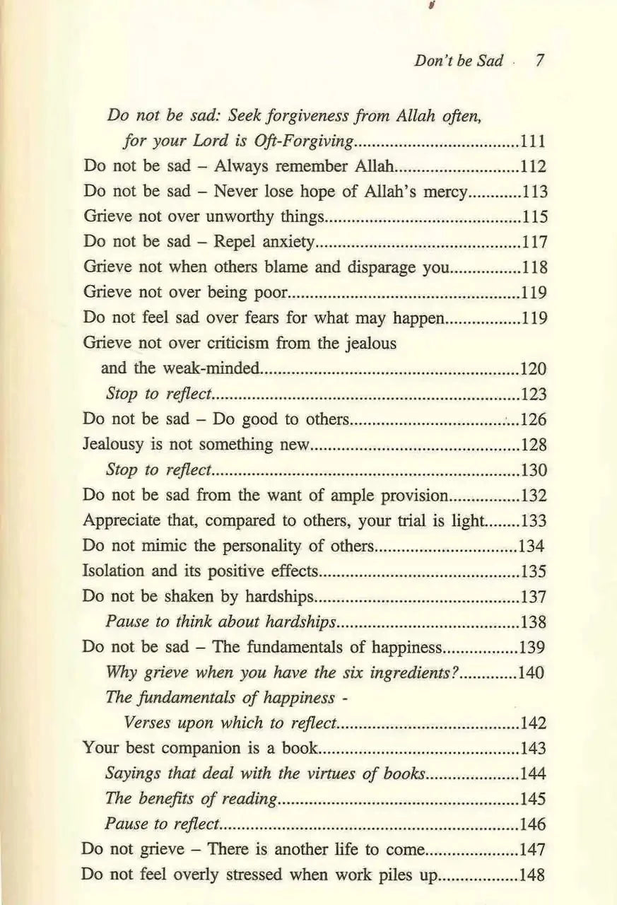 Do not Be Sad: Getting Rid of Sadness and Discovering Joy - Darussalam
