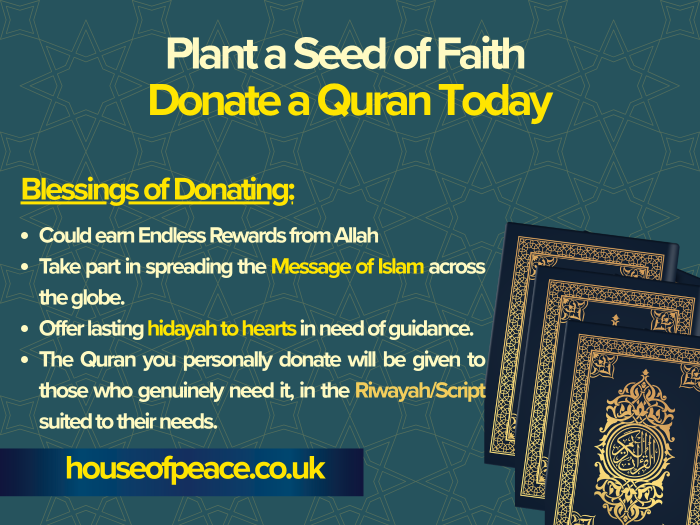 Donate today, impact a lifetime. Change a life through the Quran.
